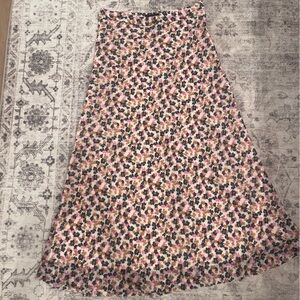 NWOT ME+EM Multicolor Floral A-Line Skirt